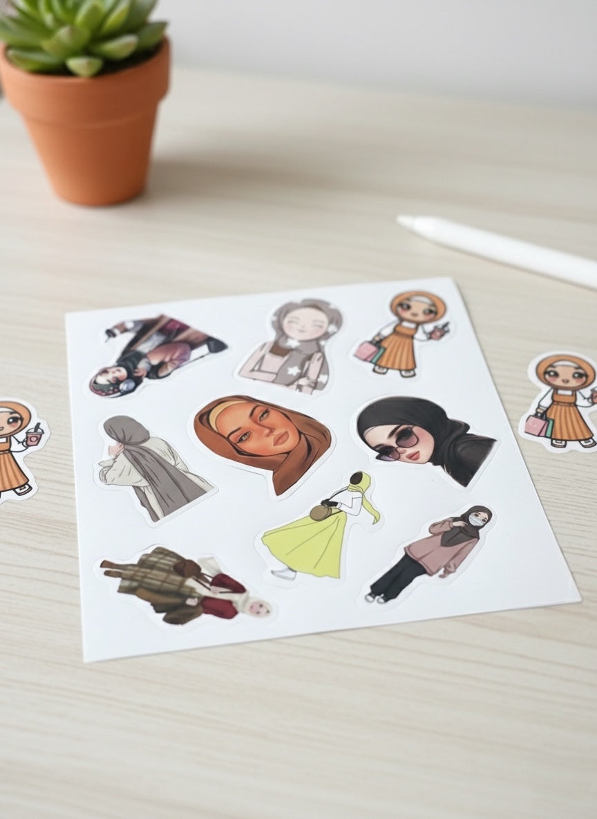 Girl Stickers 55pcs - Phone Decoration - Laptop
