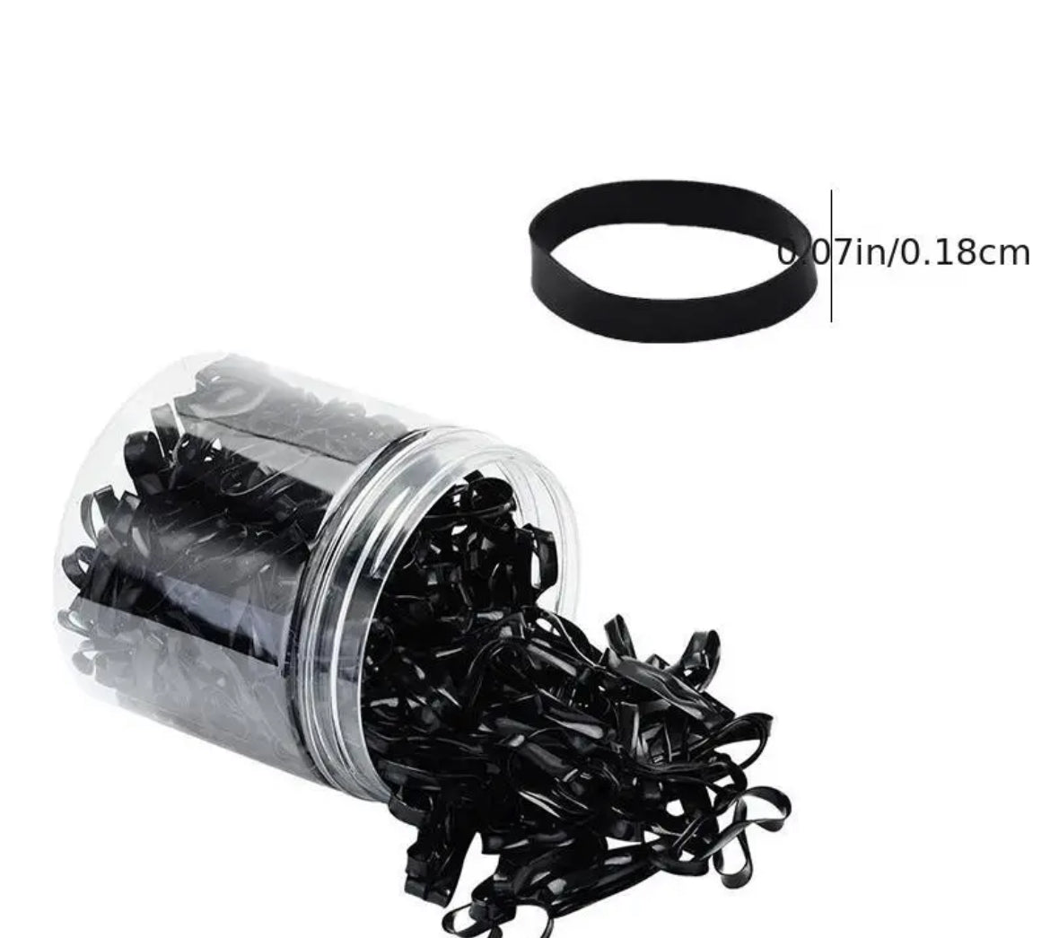 Bands For Women -
500Pcs Black Mini Soft