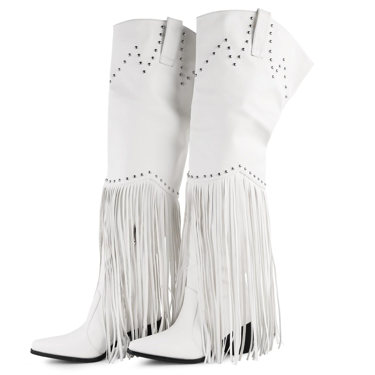 Fringe Thigh High Boots, Over the Knee Cowboy