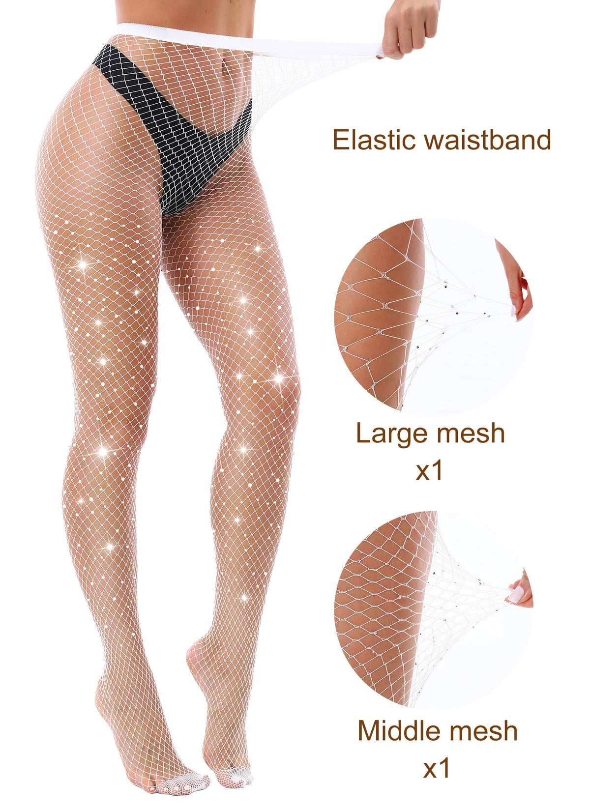 High Waist Fishnet Stockings Tights Two Styles
