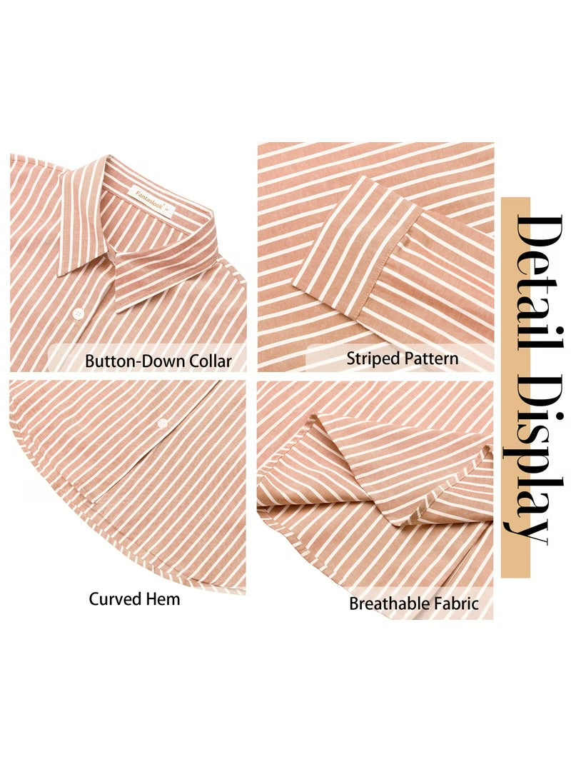 Shirts Classic Long Sleeve Collared Office Work Blouses Tops