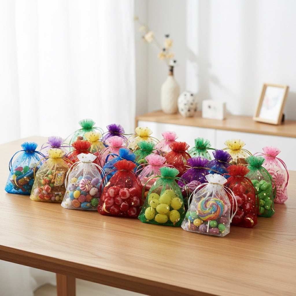 Gift Bags 10pcs Transparent Gift Bags for Candy — Wedding & Party Packaging