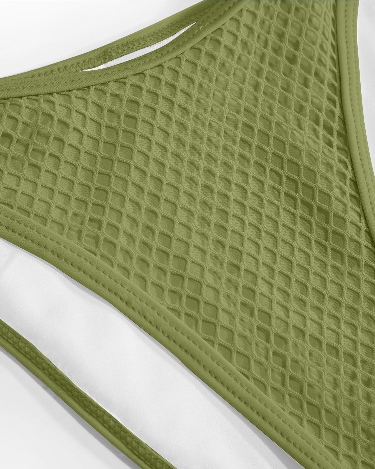 VOLAFA Women's Triangle Bikini Set “Swimsuit (Small, Green)
