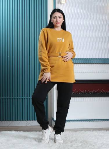 Cozy Velvet Set Belted Top & Trousers