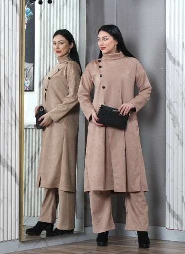 velvet two-piece set- tunic