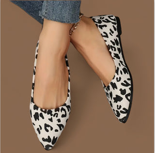 Women's Pointed Toe Flat Shoes, Casual Slip On Ballet Flats
