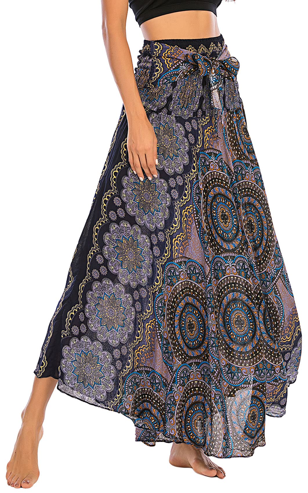 Hippie Maxi Long Skirt Bohemian Summer Casual Beach Dress Fits S M L