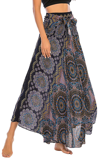 Hippie Maxi Long Skirt Bohemian Summer Casual Beach Dress Fits S M L