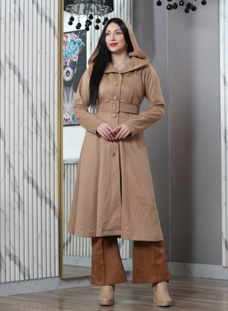 Long coat- hood design