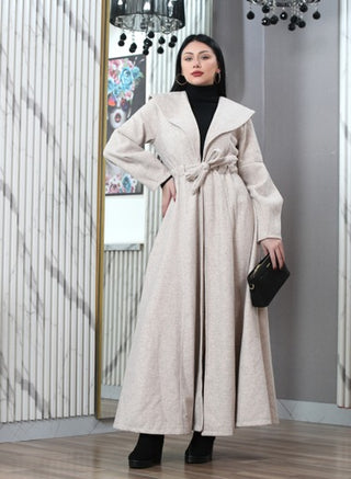 long coat - Gray white colour-include a cap