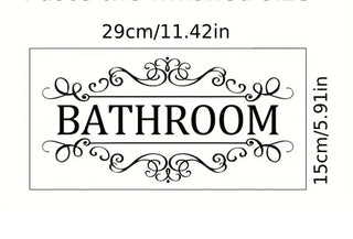 Logo Bathroom Wall Door Sticker