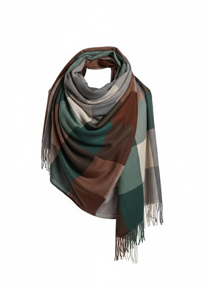 Women’s Warm Long Scarf for Winter – Dark Colors