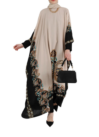 Light dress - abaya - polyester - black