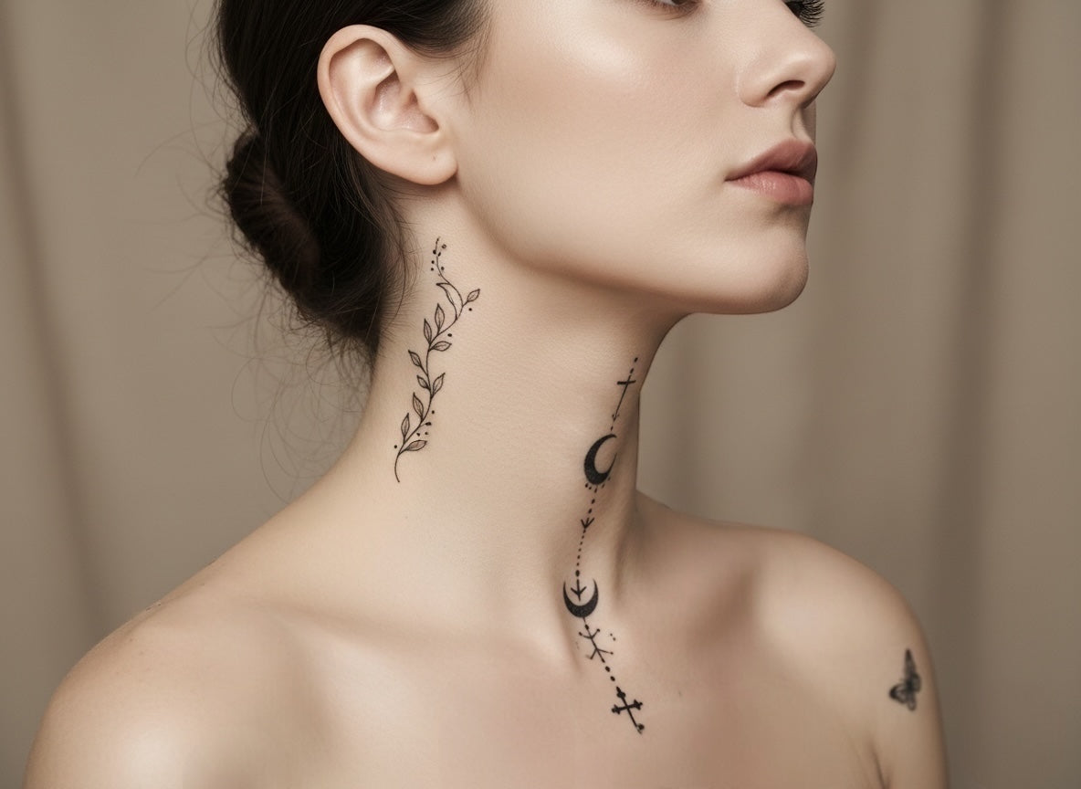 10 Sheets Temporary Tattoo Stickers - Highquality Decals, Waterproof Long-Lasting Body Art Small Designs Suitable For Fingers And The Neck