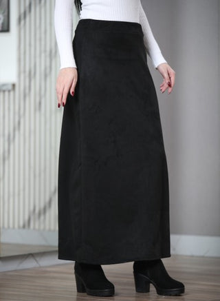 black velvet - skirt - roza