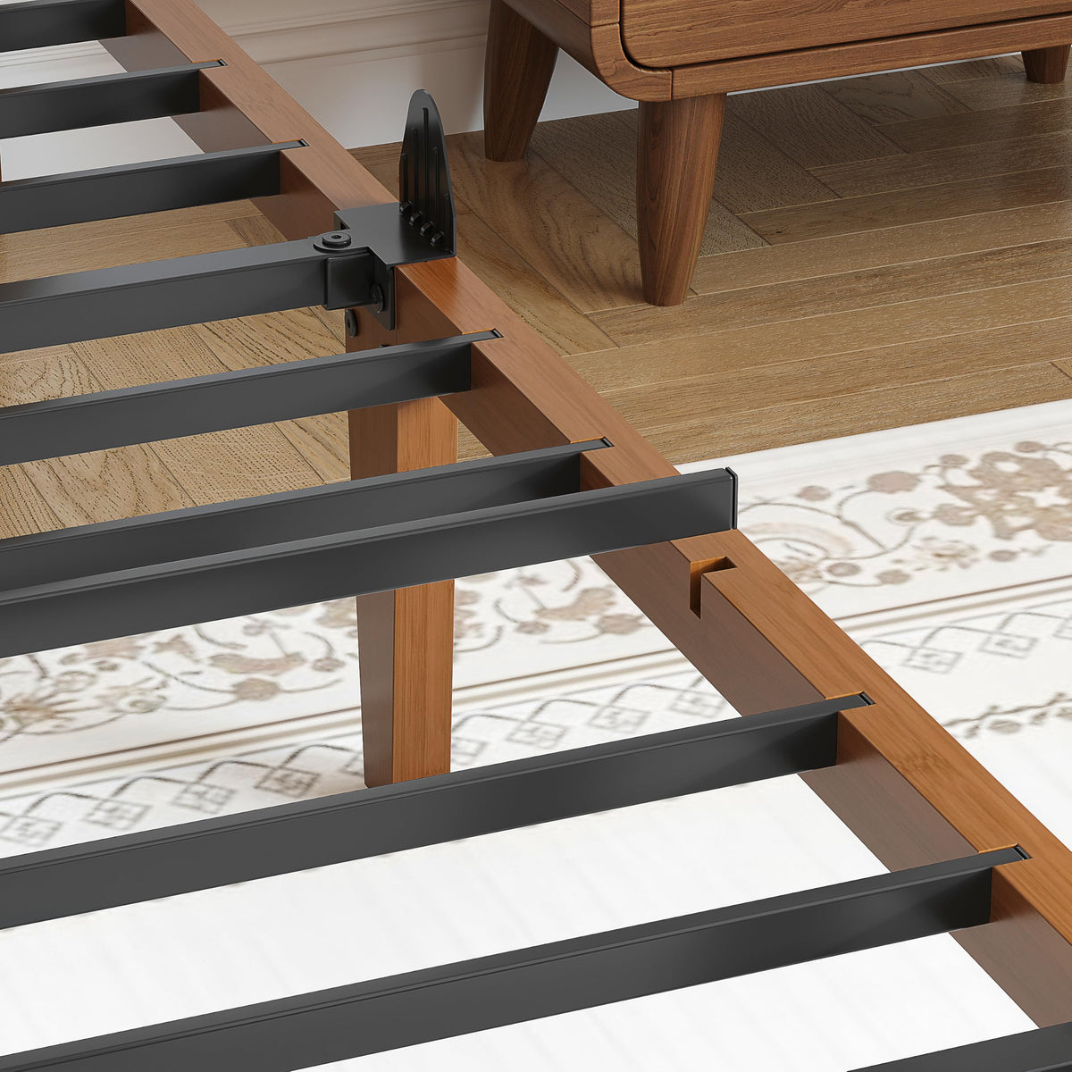 Queen Size Bamboo Wood Platform Bed Frame