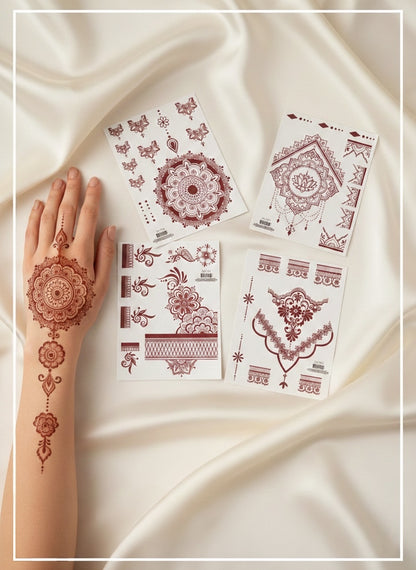 Temporary Hand Tattoo for Weddings & Special Celebrations Royal Bridal Henna - Luxury Embroidered