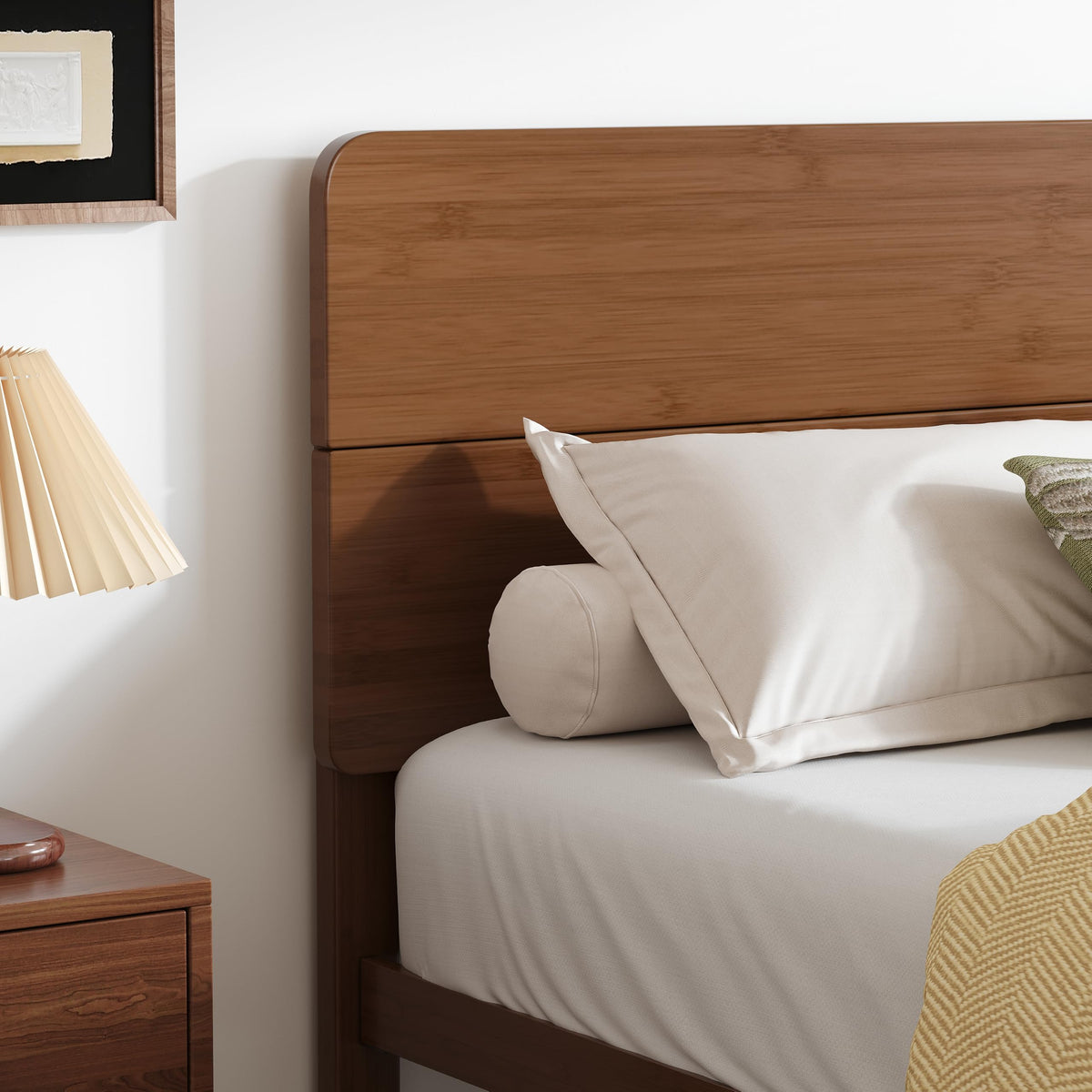 Queen Size Bamboo Wood Platform Bed Frame
