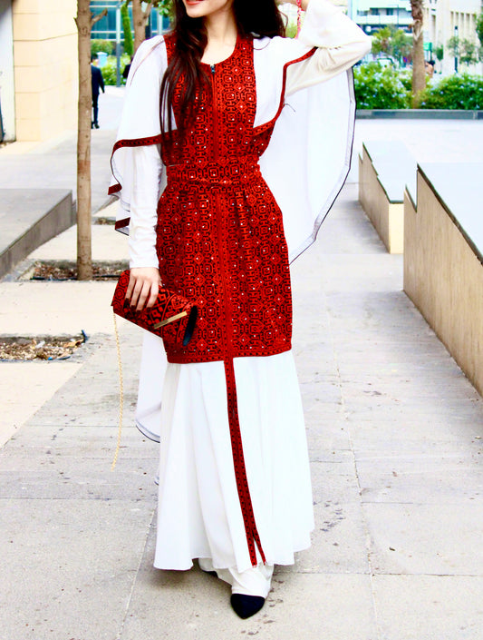 Embroidery Dress - Distinctive butterfly dress whites
