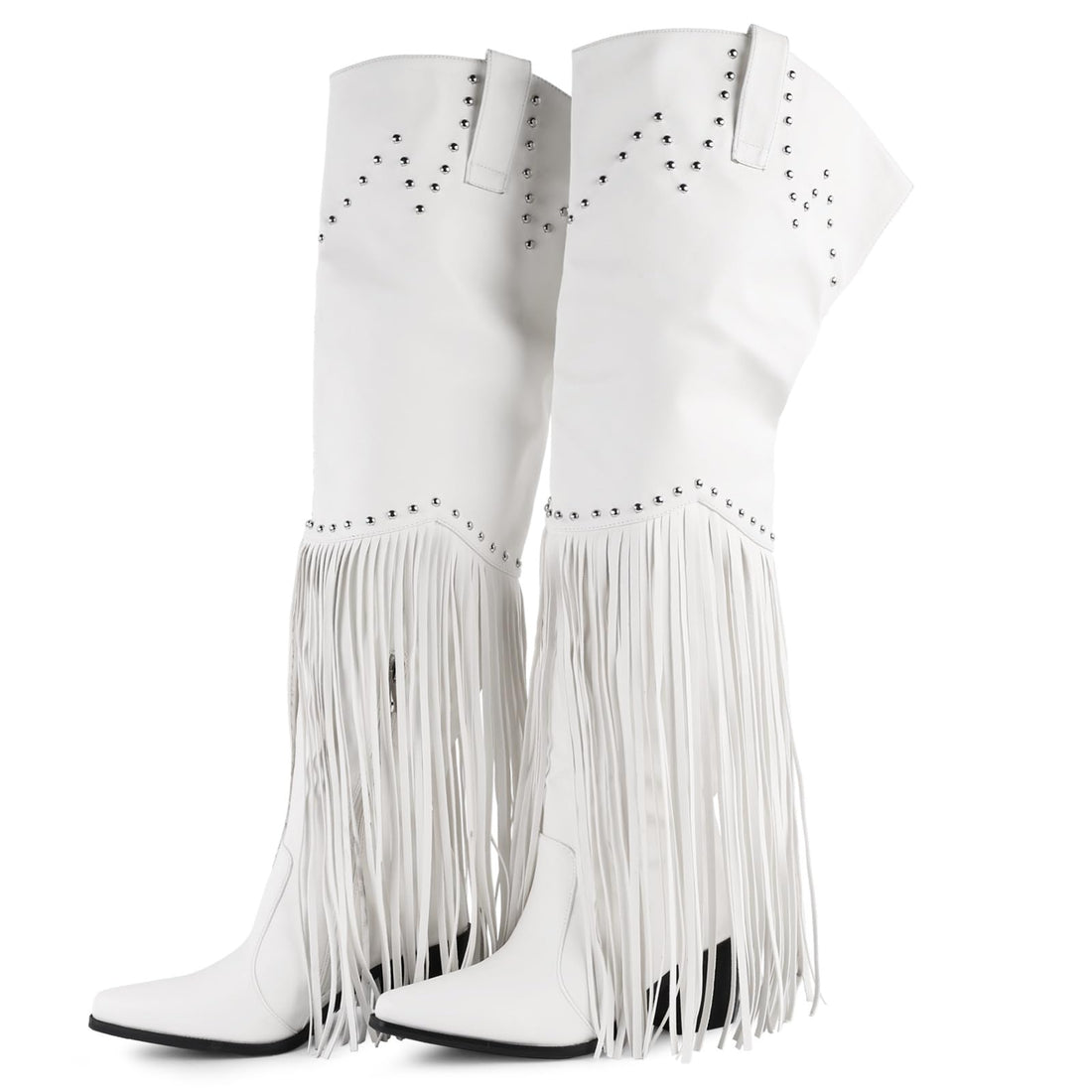 Fringe Thigh High Boots, Over the Knee Cowboy