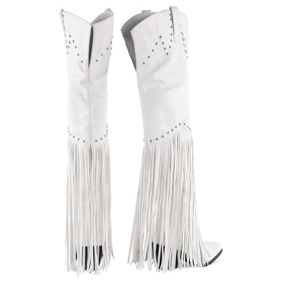 Fringe Thigh High Boots, Over the Knee Cowboy