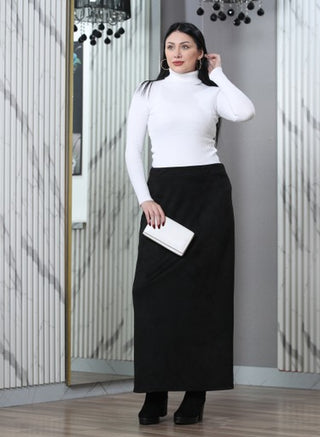 black velvet - skirt - roza