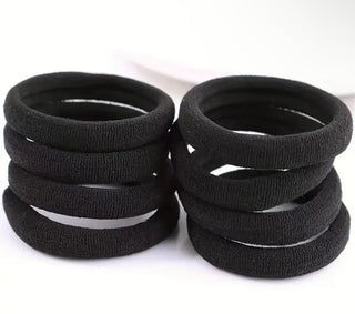 25pcs - Hair Ties - Black