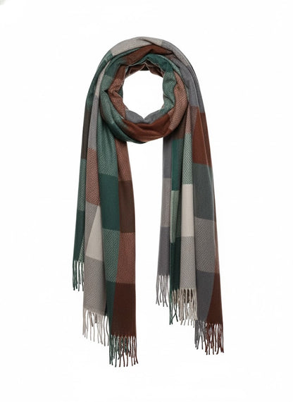 Women’s Warm Long Scarf for Winter – Dark Colors