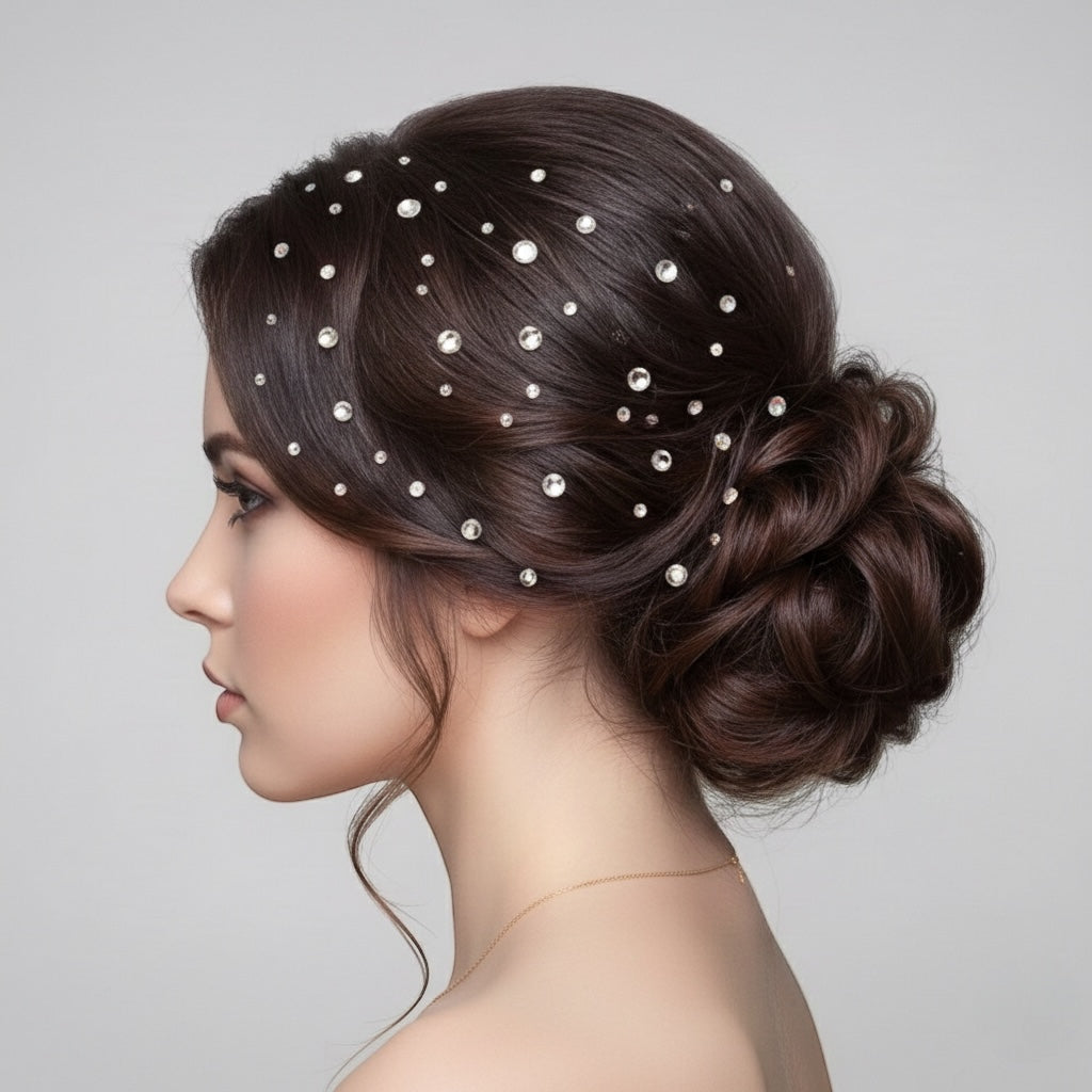 CrystalCrown Hair & Nail Styling Jewels Collection - Hair Stickers - Accessories for Hairstyling