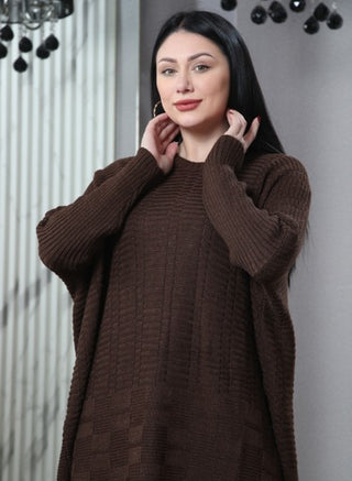 long-sleeved tunic-brown