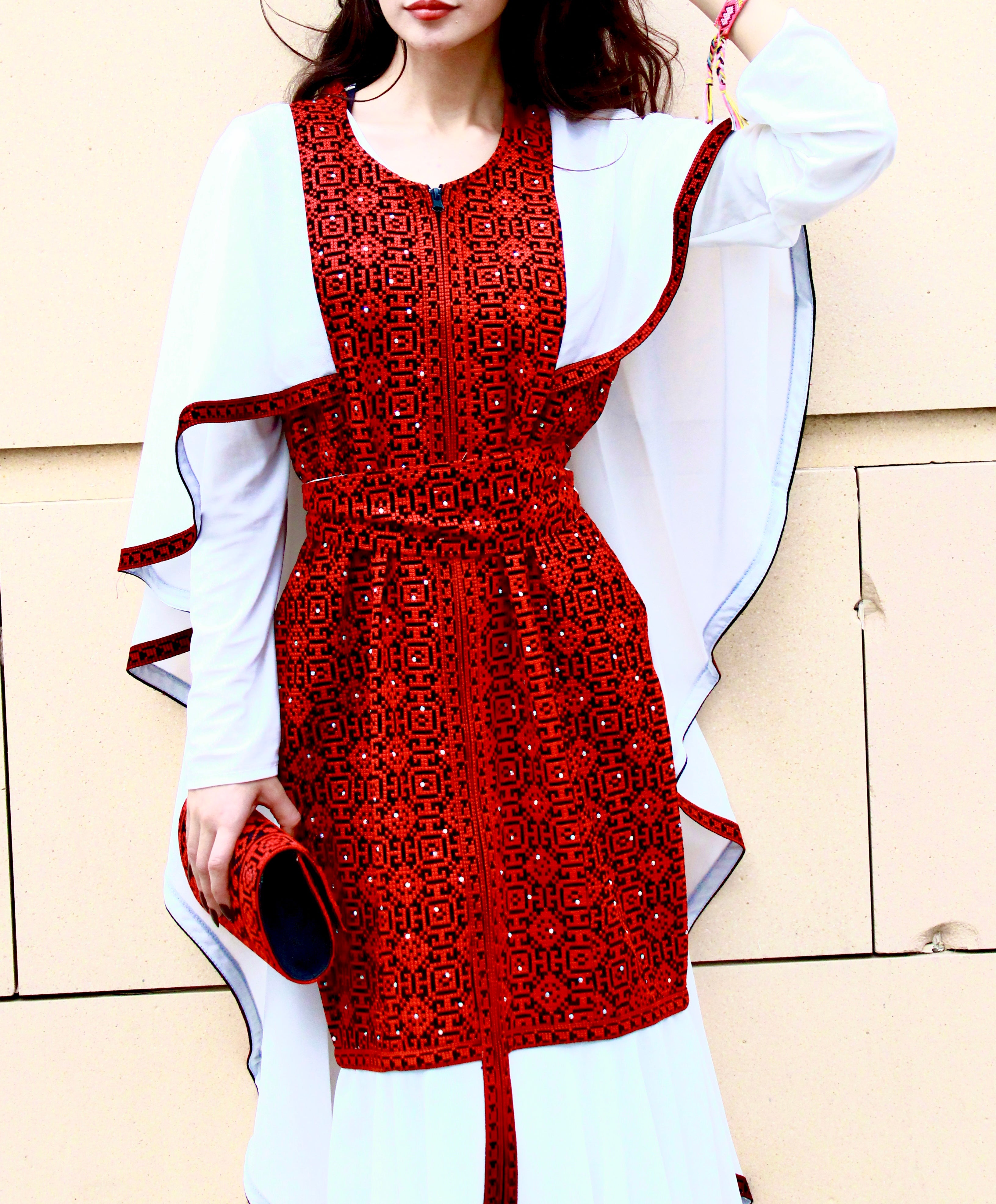 Embroidery Dress - Distinctive butterfly dress whites