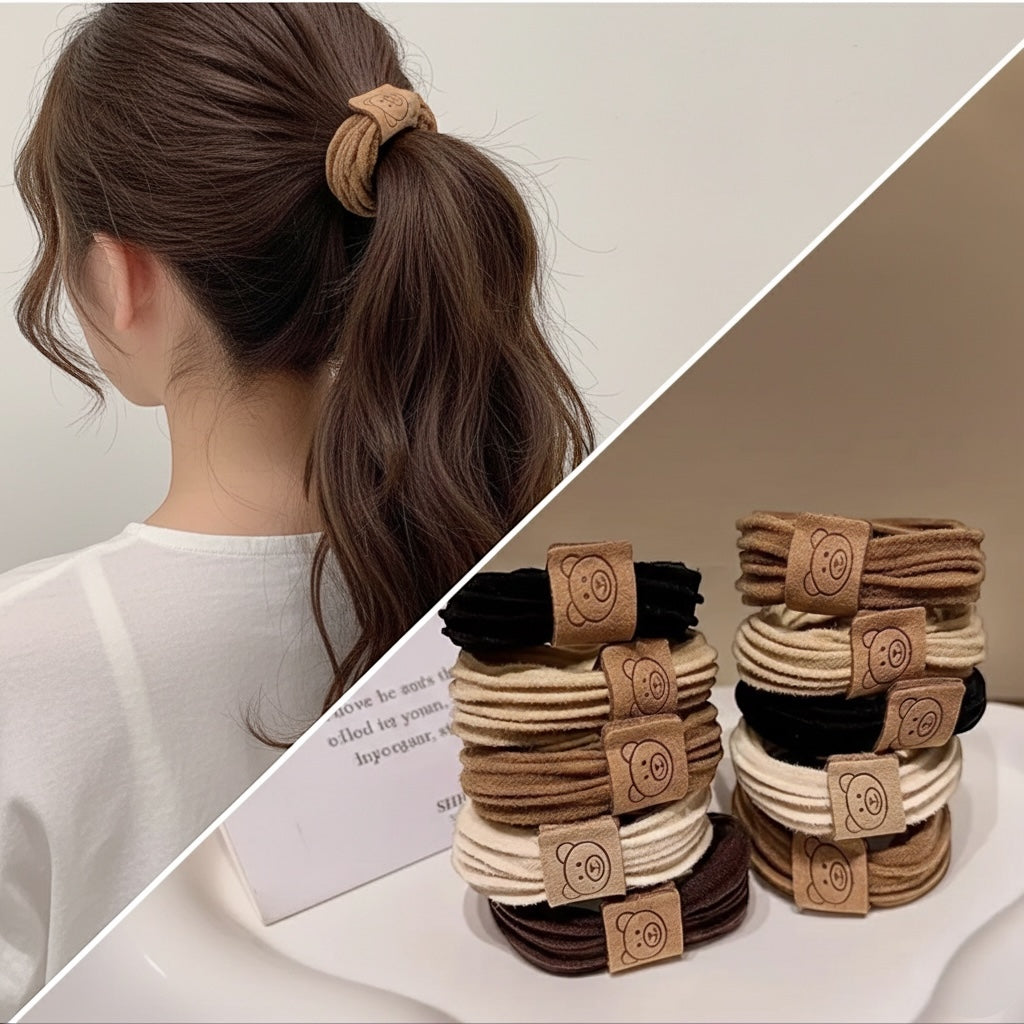 Hair Ties (Set of 10) - these elastics offer a superior grip for a secure hold all day long