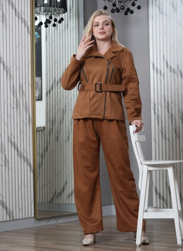 Short jacket - Two-Tone Biker Jacket with Asymmetric Zip