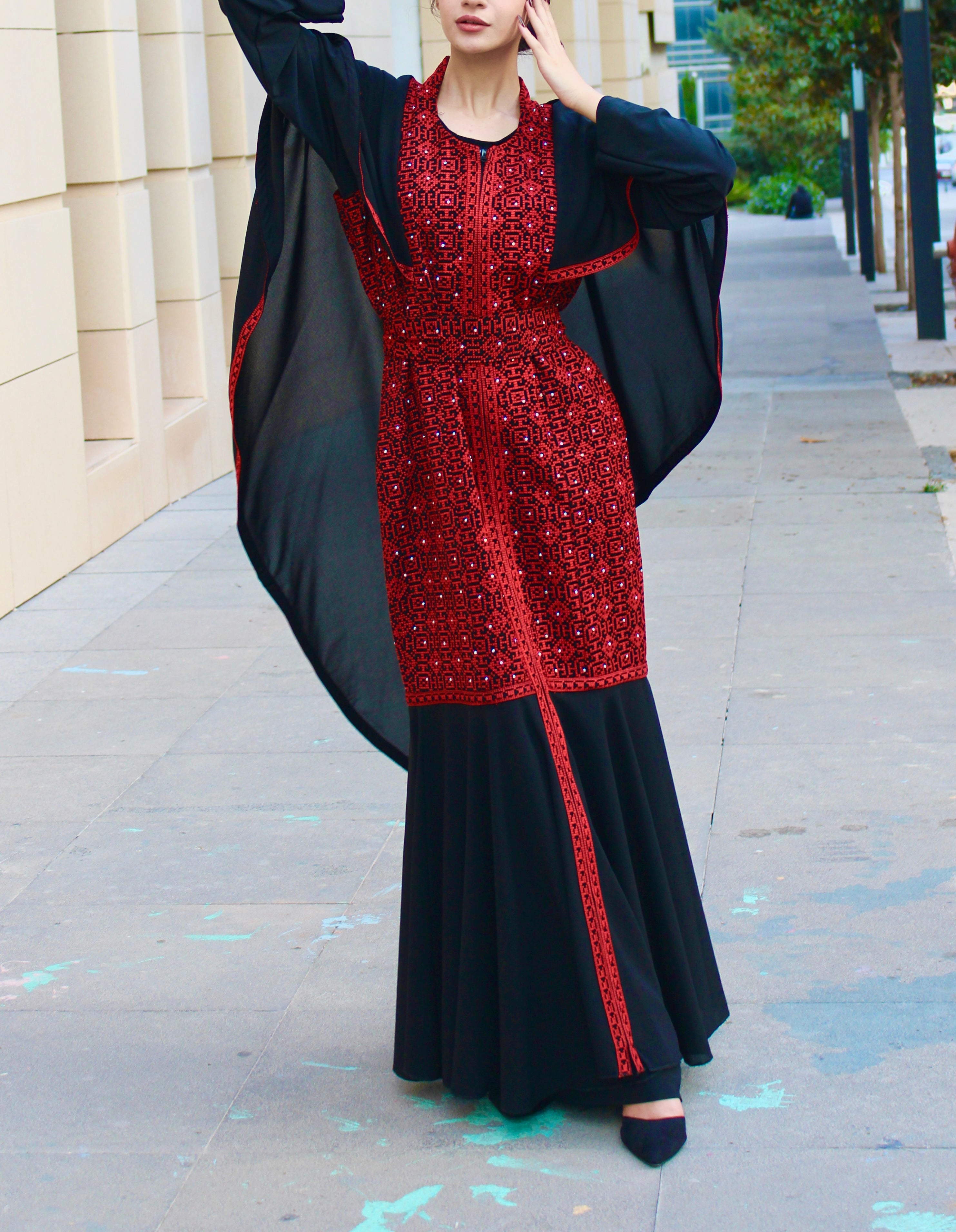 Embroidery Dress - Distinctive butterfly dress