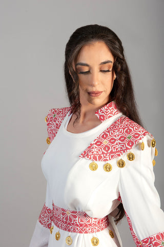 Abaya Dress Celebrations Embroidered Detail Golden lira
