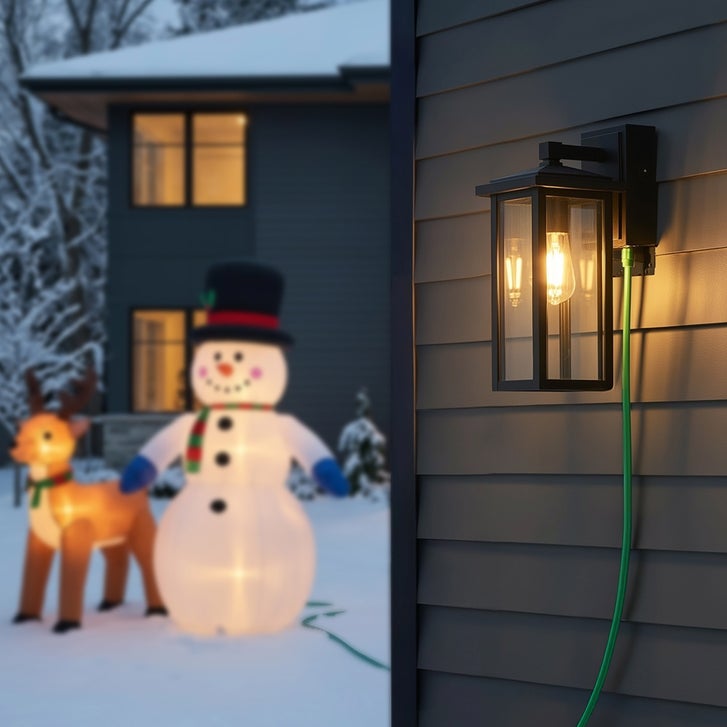 Globe Electric Dusk-to-Dawn Outdoor Sconce with GFCI