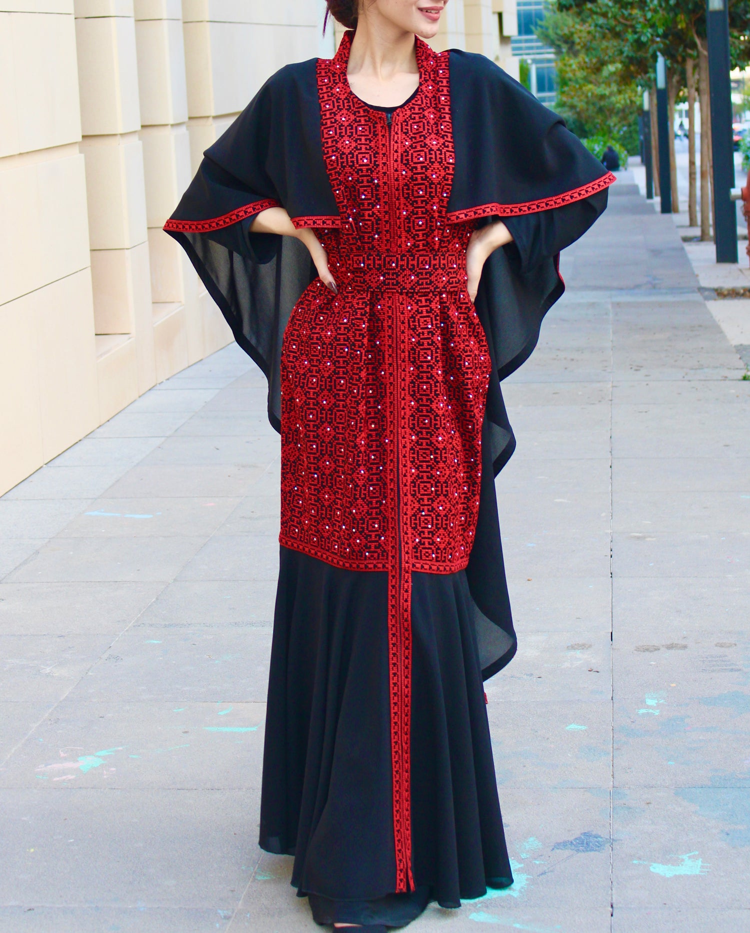 Embroidery Dress - Distinctive butterfly dress
