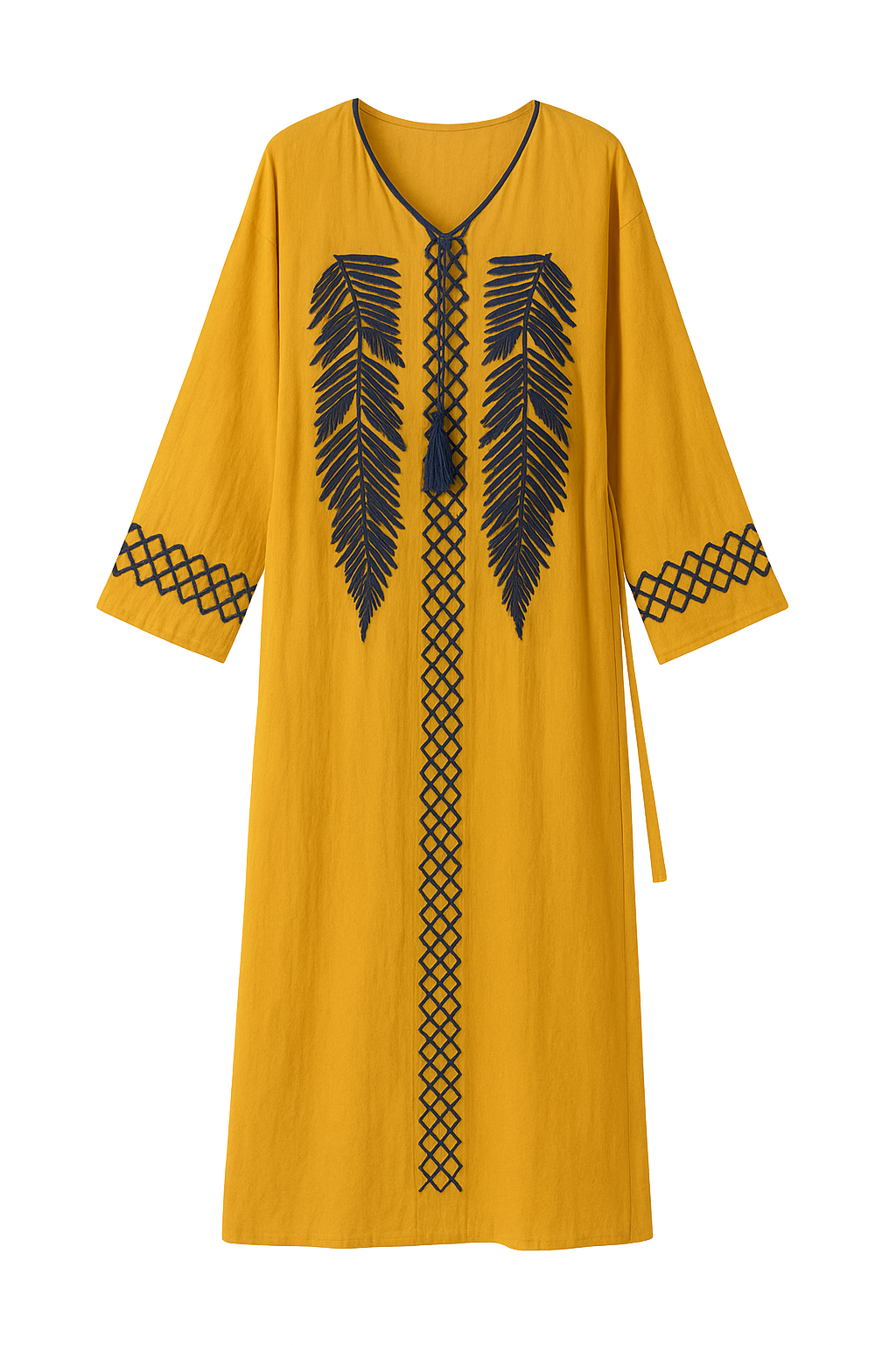 Home Dress- light design-Yellow