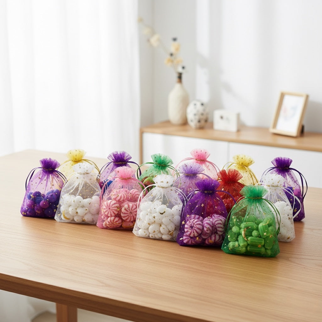 Gift Bags 10pcs Transparent Gift Bags for Candy — Wedding &amp; Party Packaging
