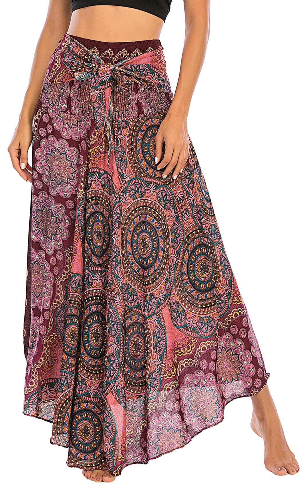 Hippie Maxi Long Skirt Bohemian Summer Casual Beach Dress Fits S M L