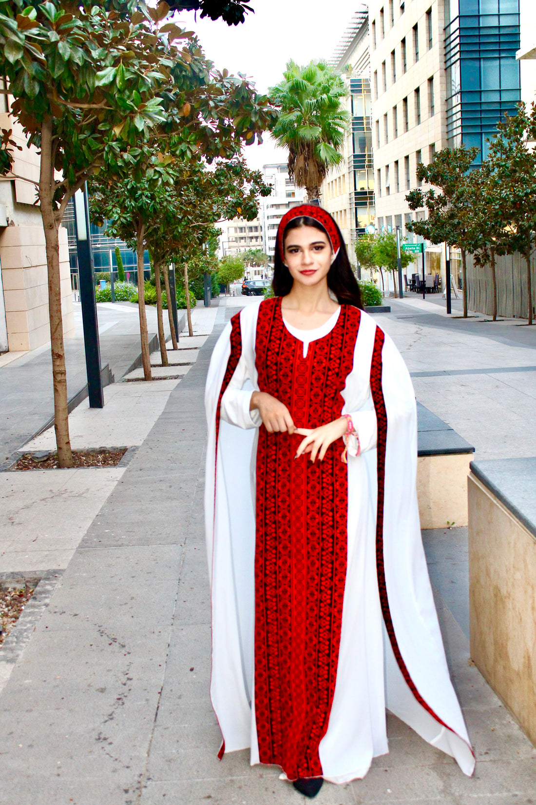 Abaya Embroidered Thobe for for All Occasions Holidays and Celebrations Full length embroidered