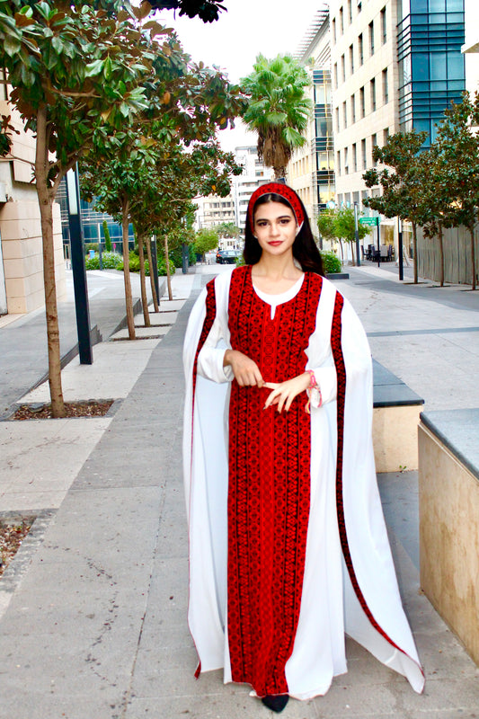 Abaya Embroidered Thobe for for All Occasions Holidays and Celebrations Full length embroidered
