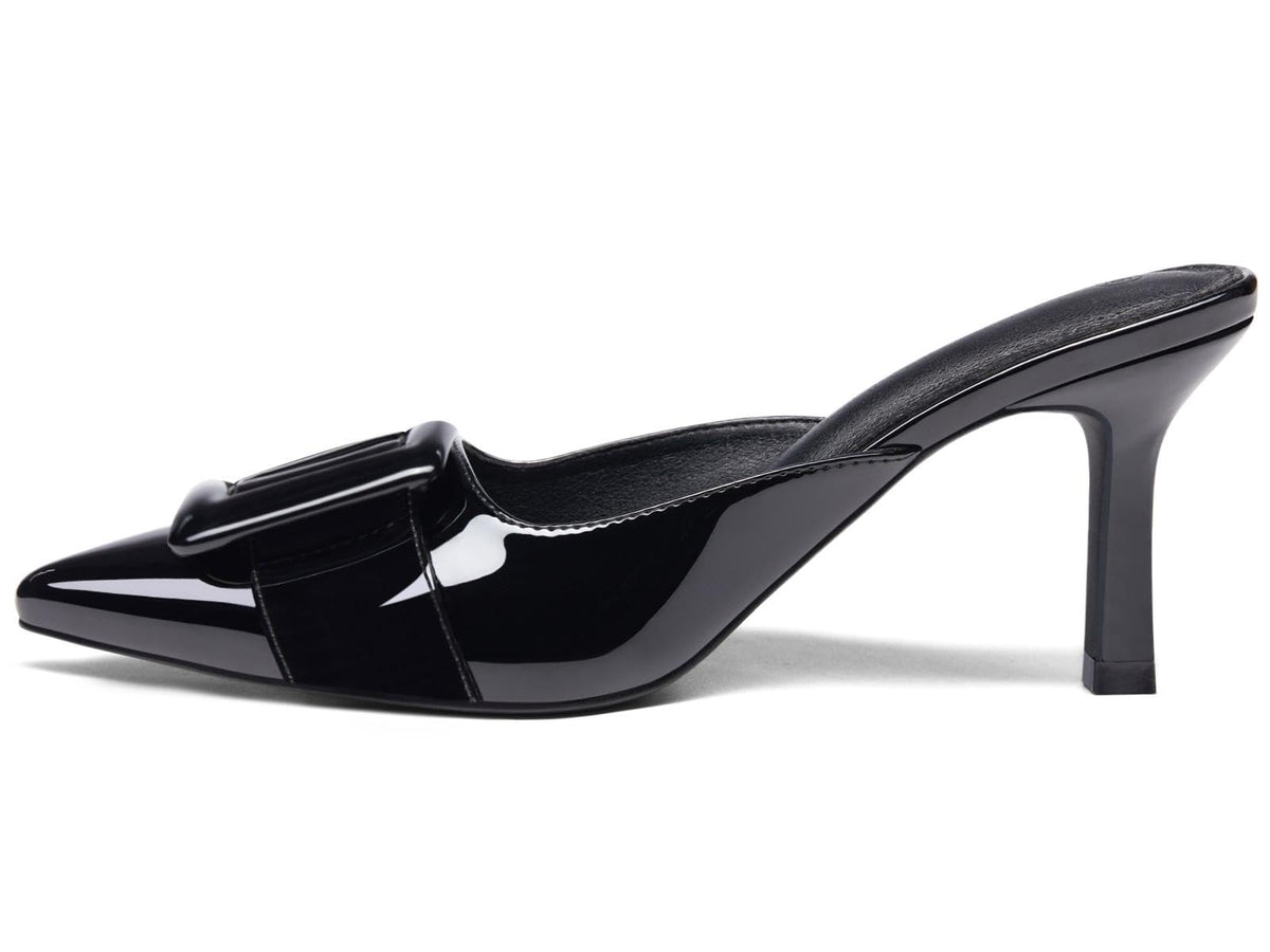 Women's Pointed Toe Buckle Stiletto Mules
