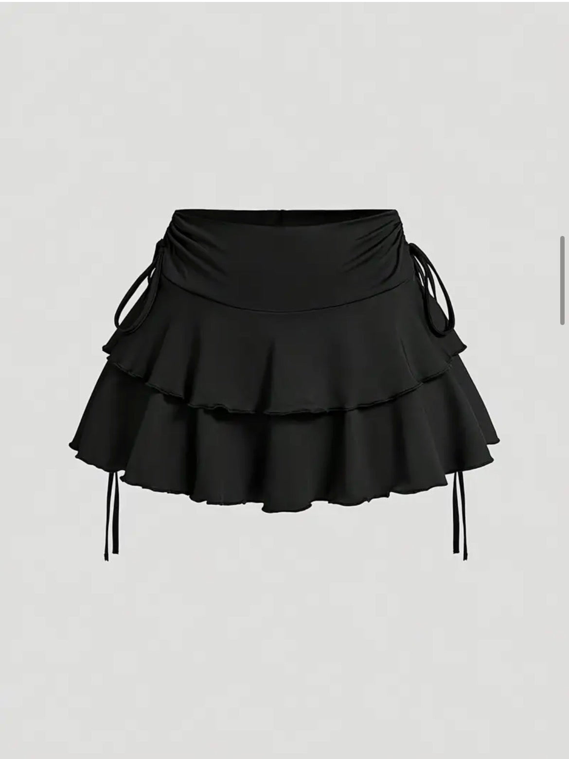 High-Waist Tiered Mini Skirt