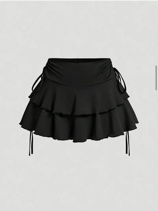 High-Waist Tiered Mini Skirt