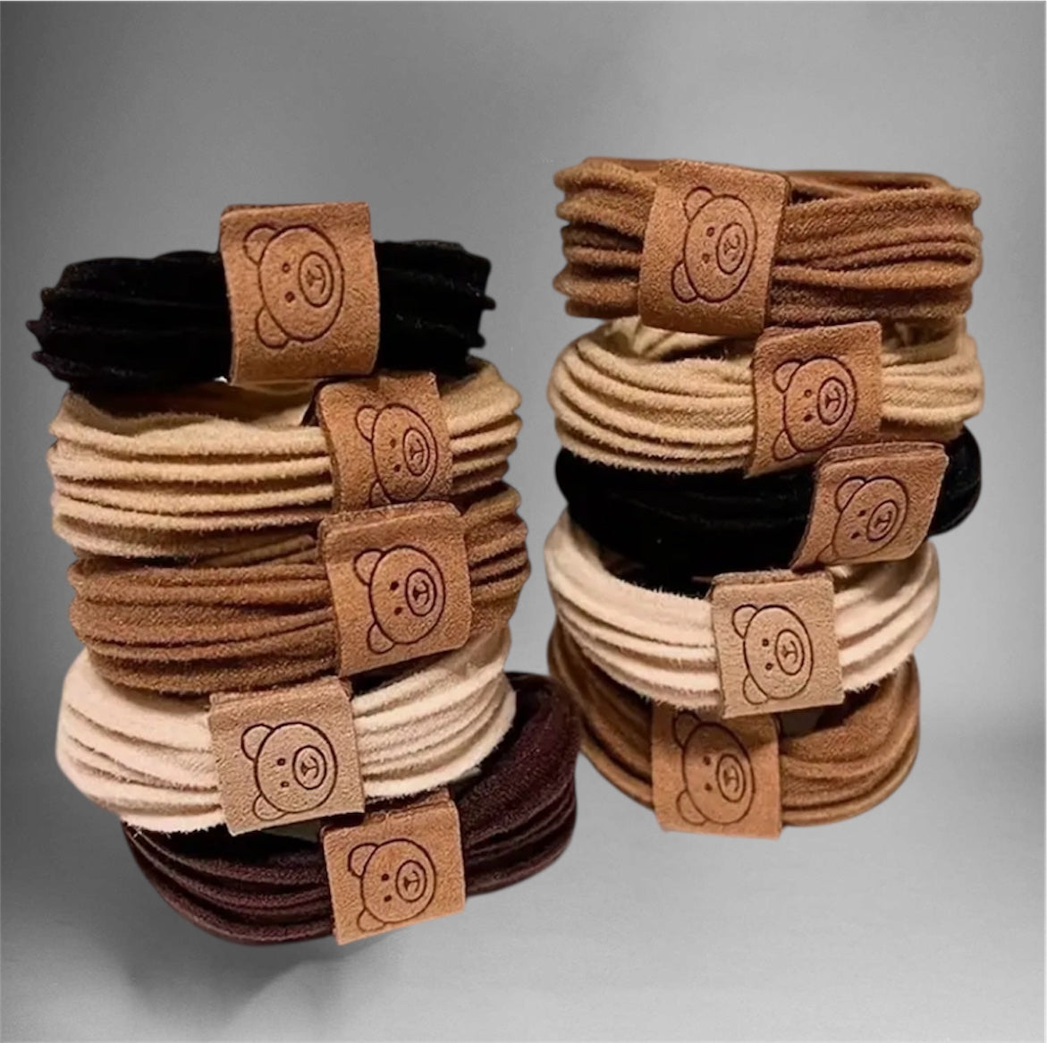Hair Ties (Set of 10) - these elastics offer a superior grip for a secure hold all day long