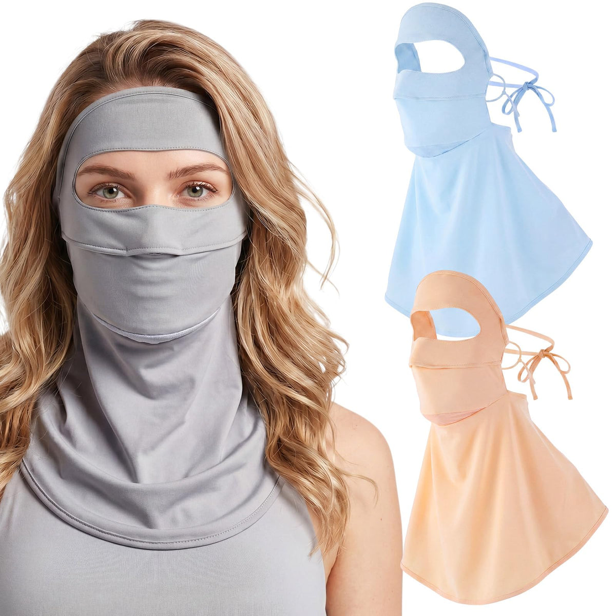 3 Pack Breathable Sun Protection Face Mask Women