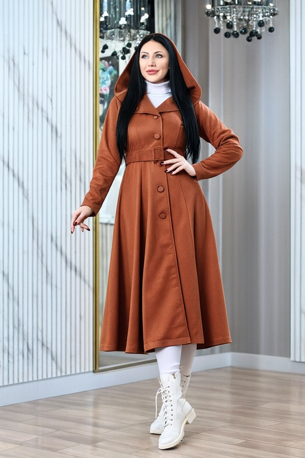 Long Coat - Women’s Winter - Hooded Design