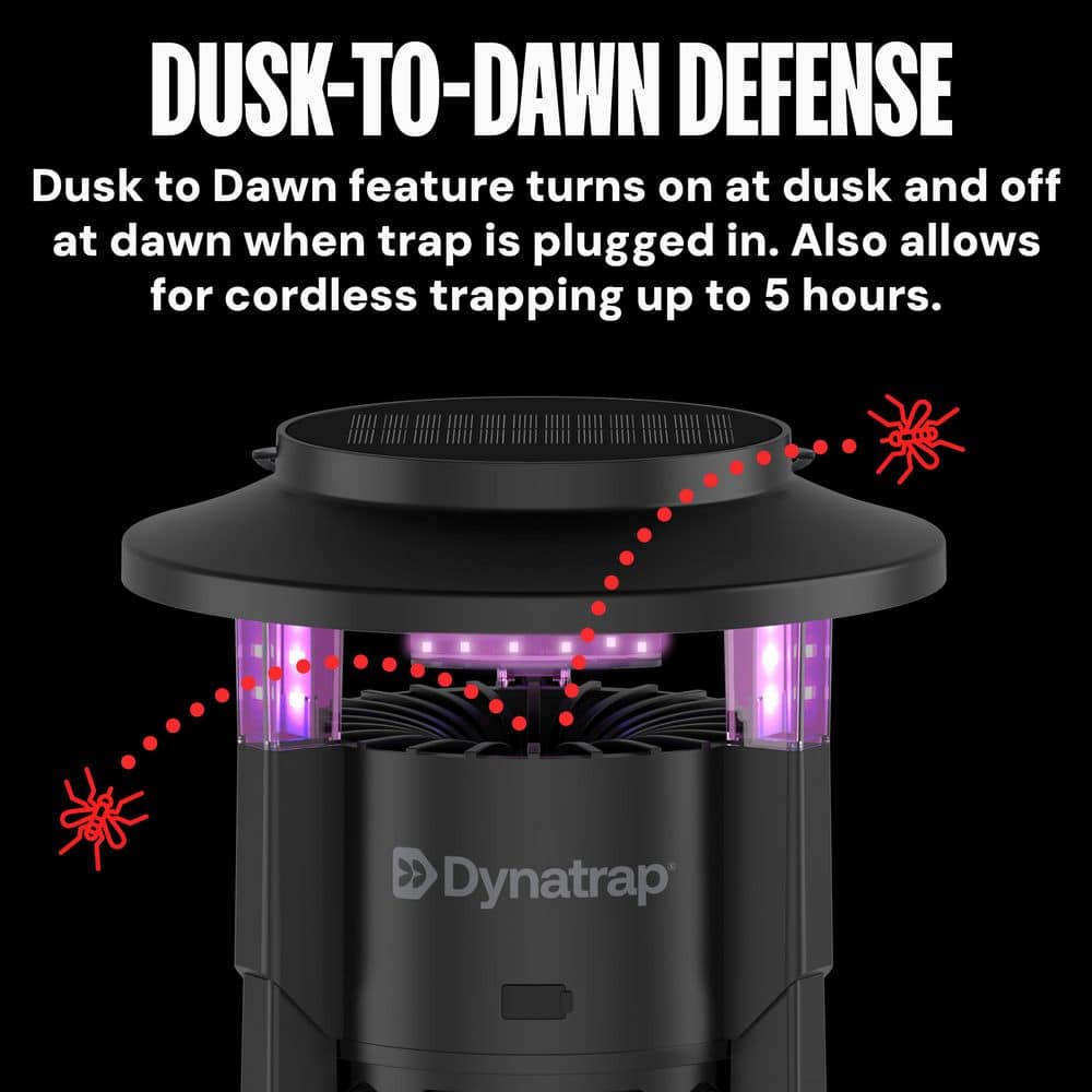 DynaTrap Solar-Powered Outdoor UV-LED Flying Insect Trap