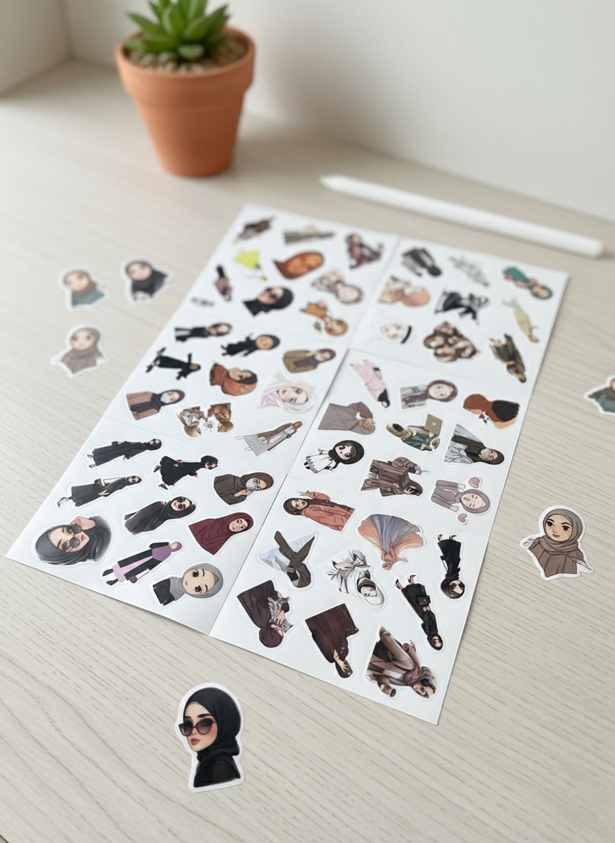 Girl Stickers 55pcs - Phone Decoration - Laptop